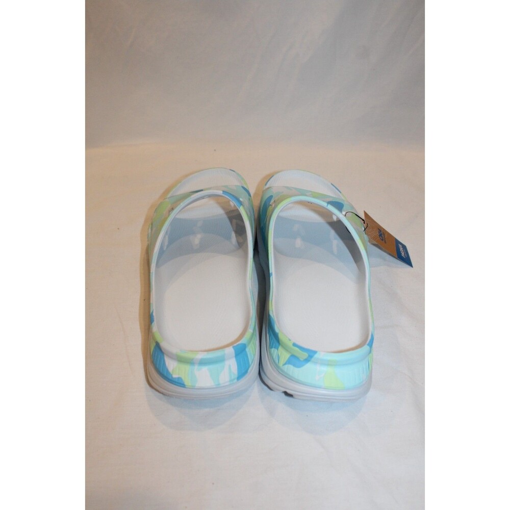 HOKA Men's U Ora Recovery Slide Sandals White Camo Blue Green NWT sz 12 - Picture 5 of 6